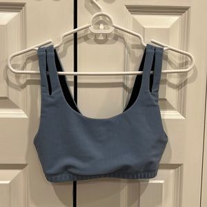 Onzie Flow Ribbed Blue Bra Double Shoulder Strap size S/M.